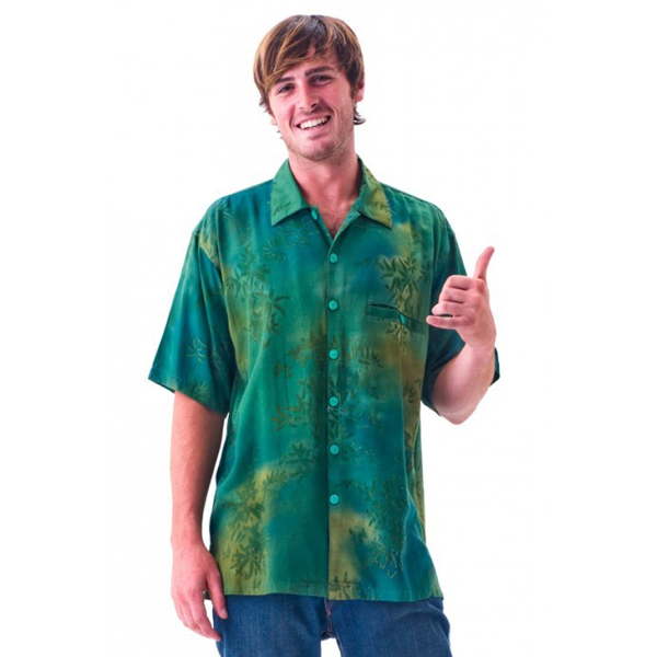 Mens Hawaiian Shirt - Two Palms - Love Shack - Red (Size: L) - Tropaholic
