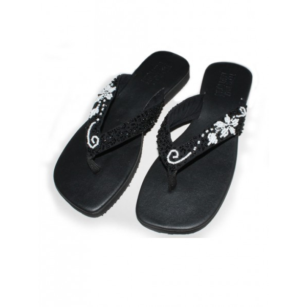 Oahu Onyx Hawaiian Flip Flops - Tropical Tantrum